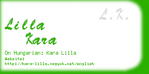 lilla kara business card